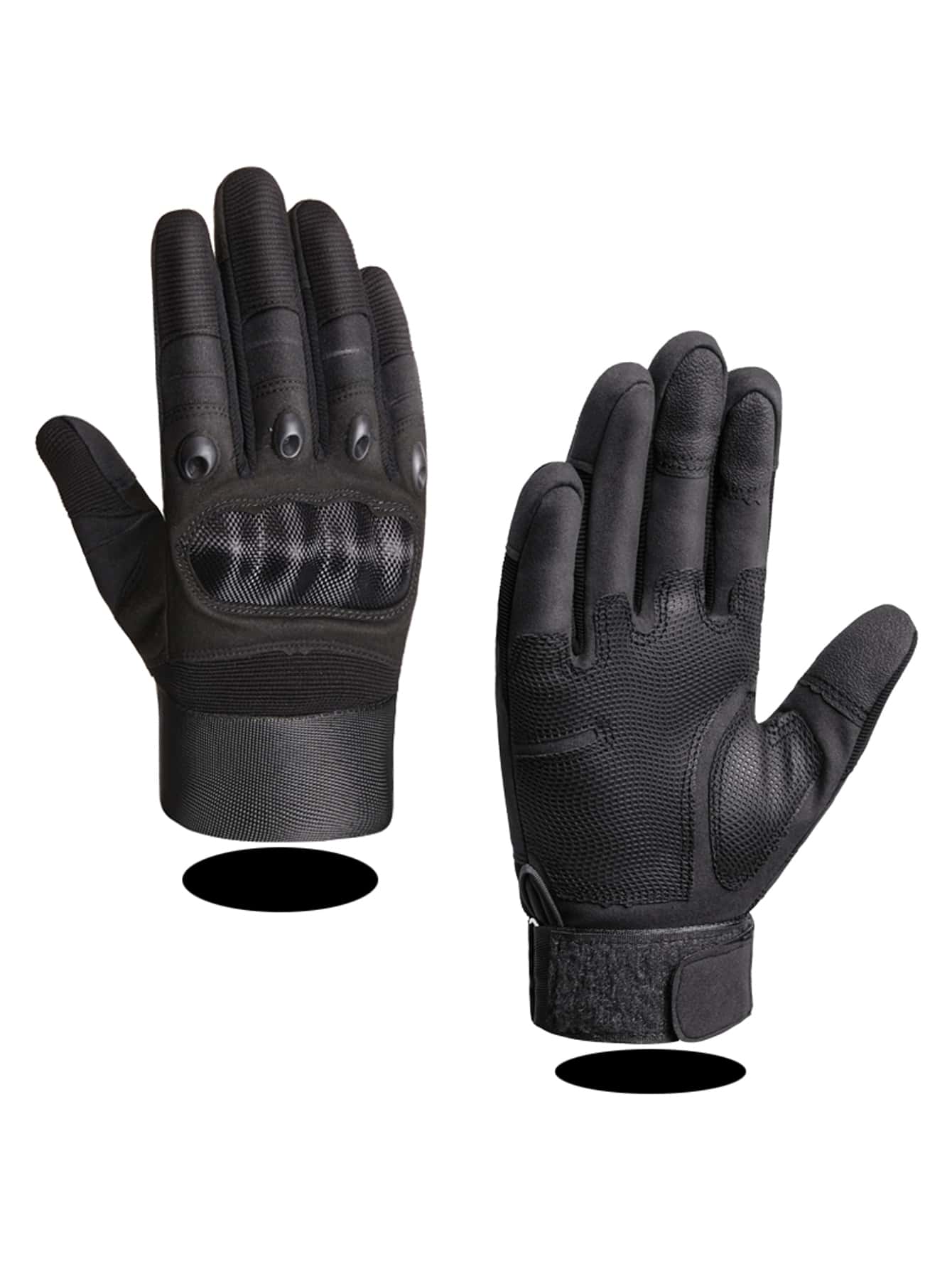 1 пара спортивных тренировочных перчаток с полным пальцем для боевых тренировок на мотоциклах, черный