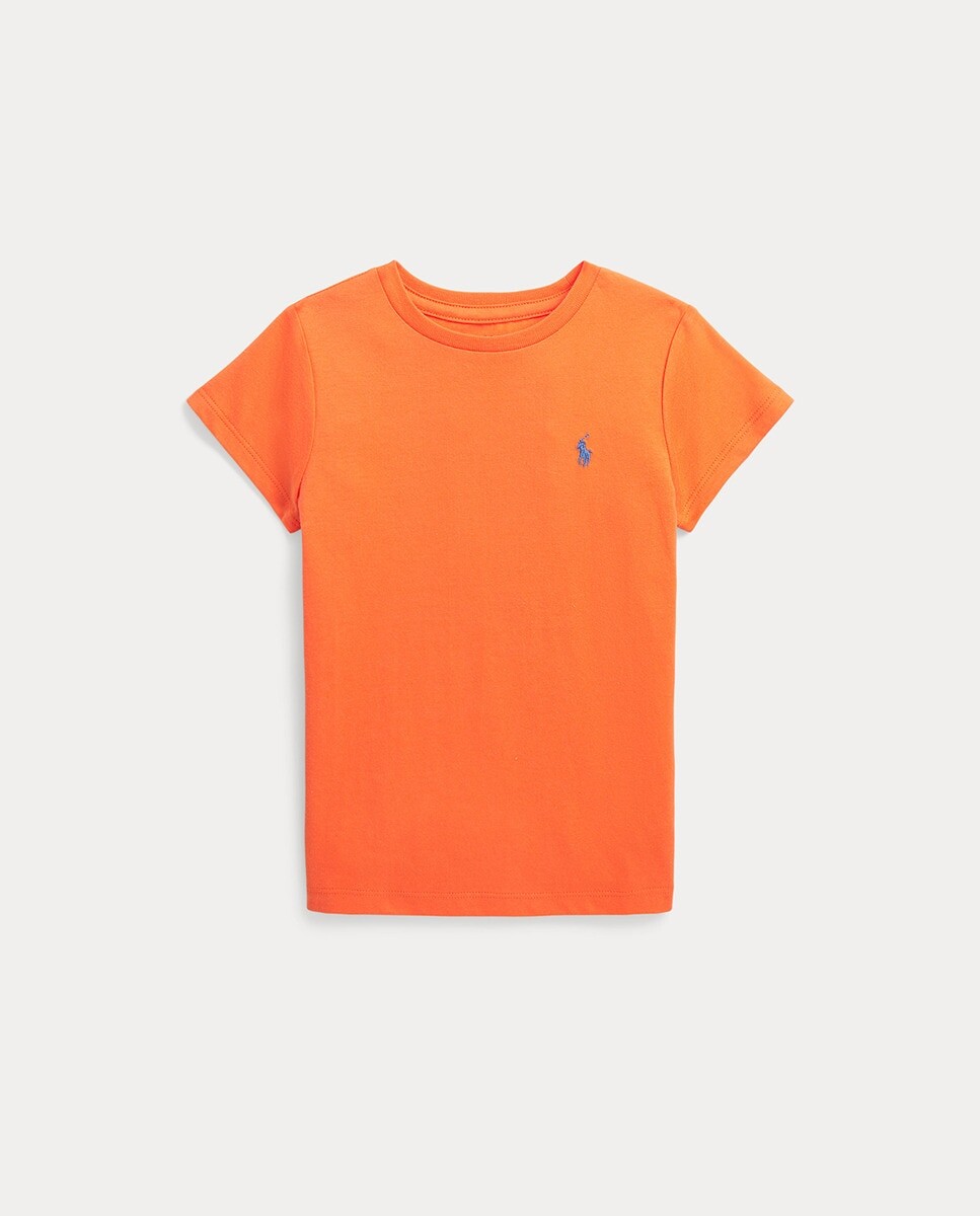 

Оранжевая футболка для девочки с короткими рукавами Polo Ralph Lauren, оранжевый