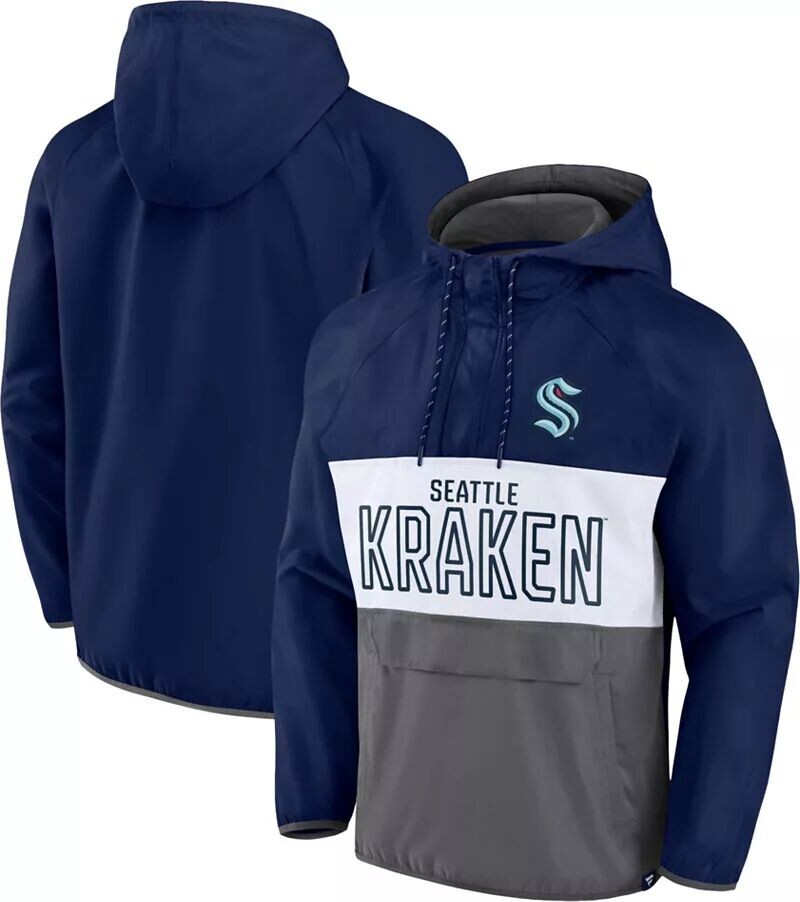 

Темно-синяя пуловерная куртка NHL Seattle Kraken Defender