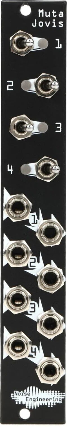 

Шумотехника Модуль Muta Jovis Quad Mute и Mult Eurorack — черный