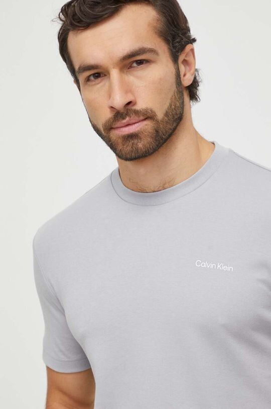 

Хлопковая футболка Calvin Klein, серый