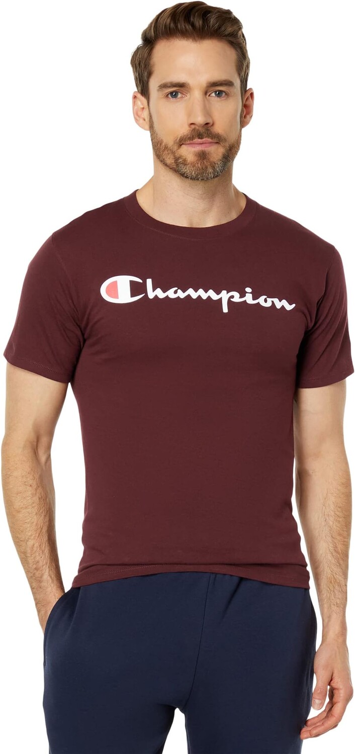 

Классическая футболка из джерси с рисунком Champion, цвет Maroon