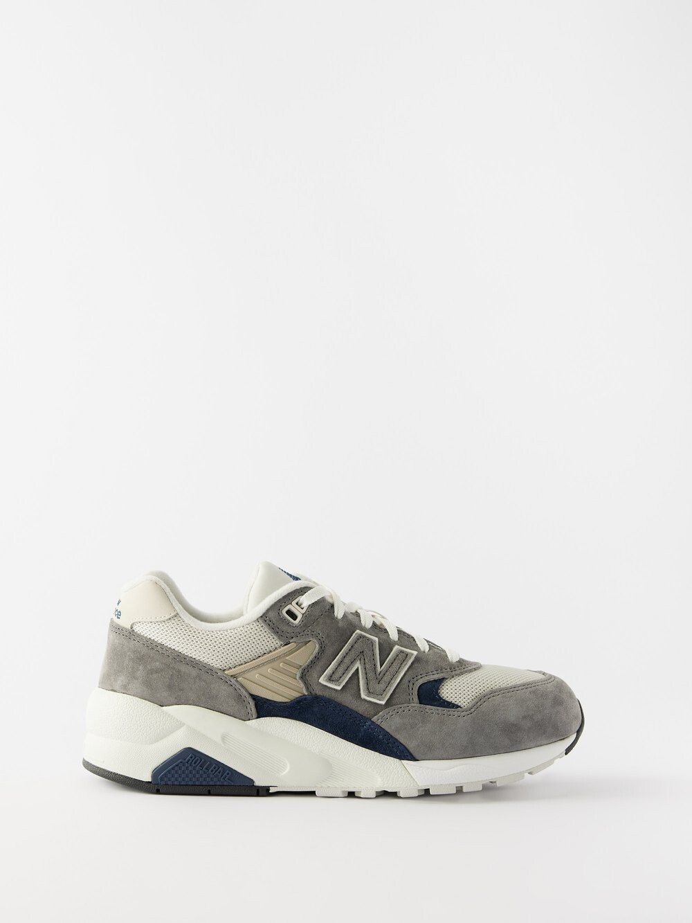 

Кроссовки 580 из замши и сетки New Balance, серый