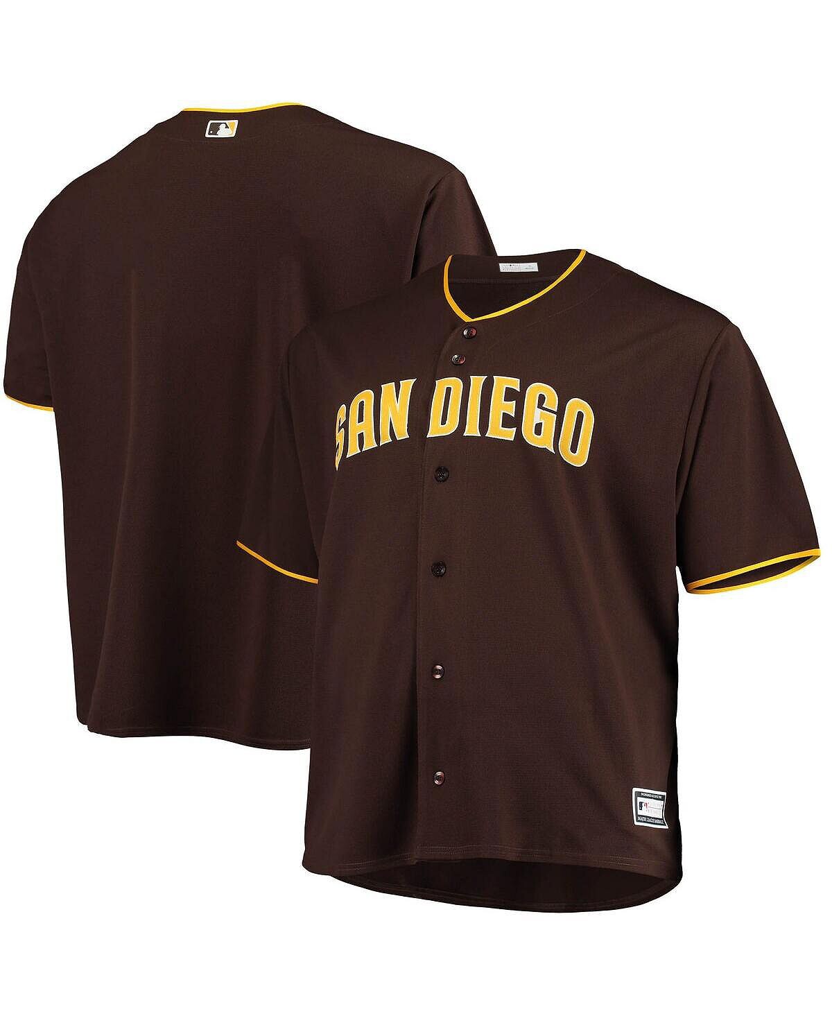 

Мужская коричневая футболка San Diego Padres Big and Tall, альтернативная реплика команды Profile, Коричневый