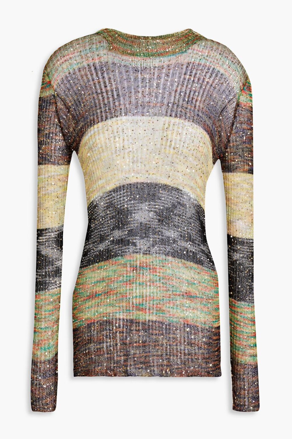 

Трикотажный свитер с пайетками Missoni, зеленый