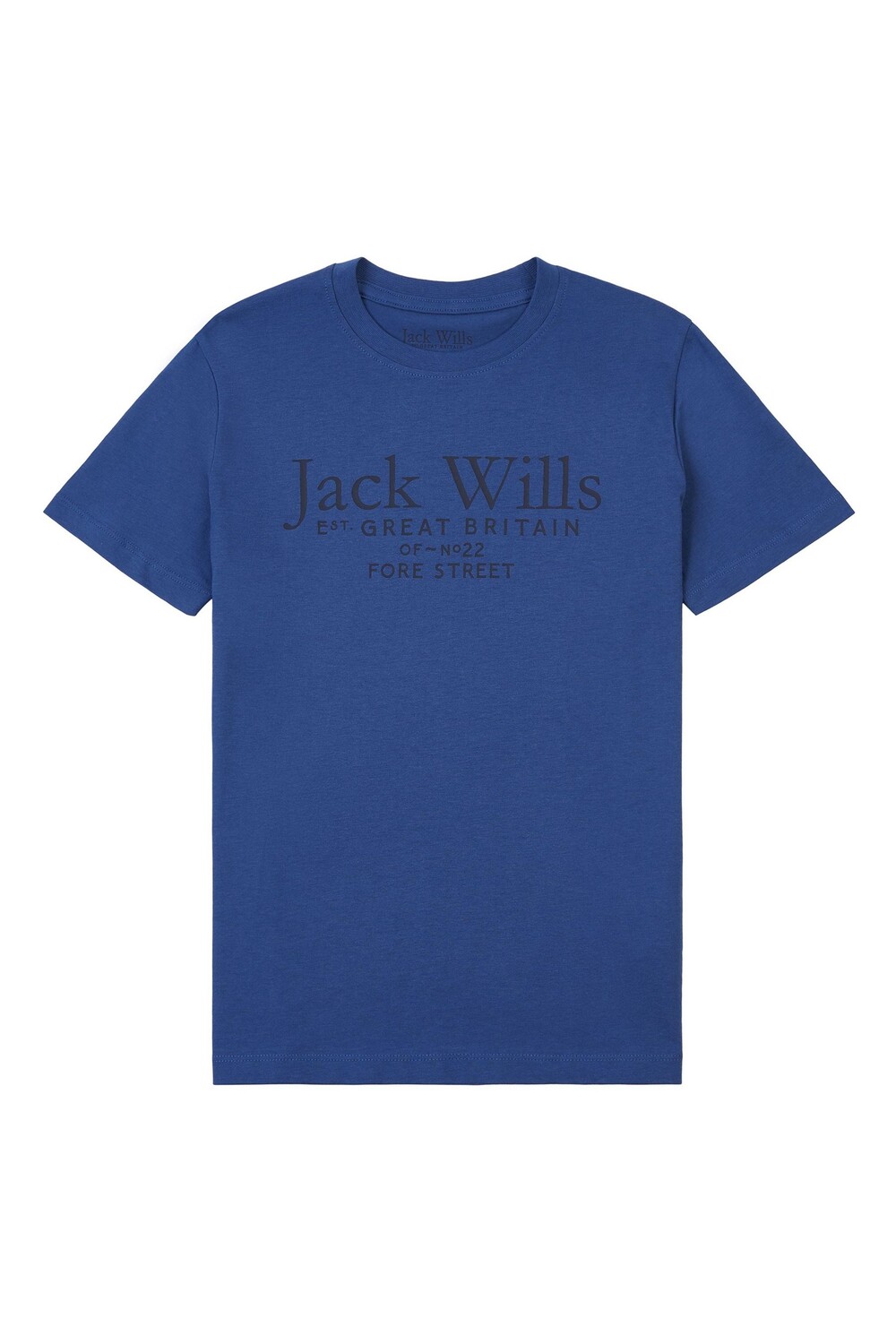 

Синяя футболка с надписью Jack Wills, синий