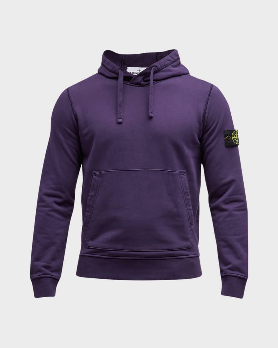 

Мужская базовая худи с нашивкой-логотипом Stone Island, Черный
