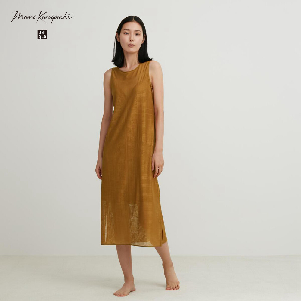 

Женское платье Uniqlo Mame Kurogouchi без рукавов, чсветло-коричневый