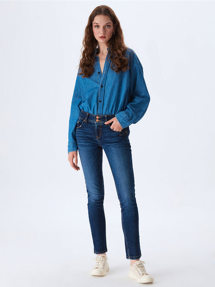 

Блуза LTB Jeanshemd Rissey, синий
