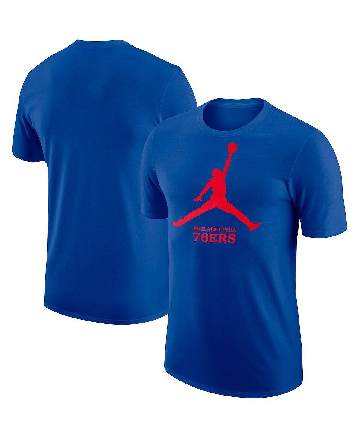

Мужская брендовая футболка Royal Philadelphia 76ers Essential Jordan