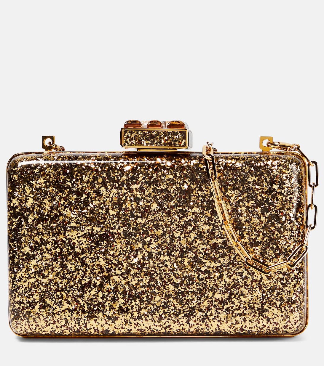 

Клатч 001 Lock с блестками Tom Ford, золотой, Желтый