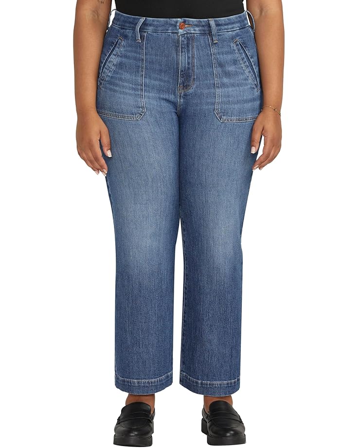 Джинсы Jag Jeans Plus Size Sophia High-Rise Wide Leg, цвет Tidal Blue