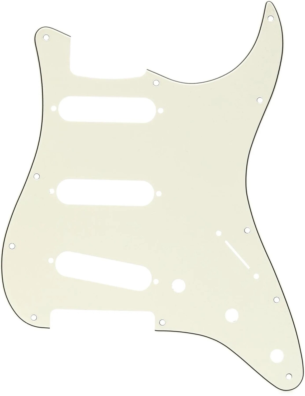 

Накладка Stratocaster S/S/S на 11 отверстий в современном стиле - пергамент