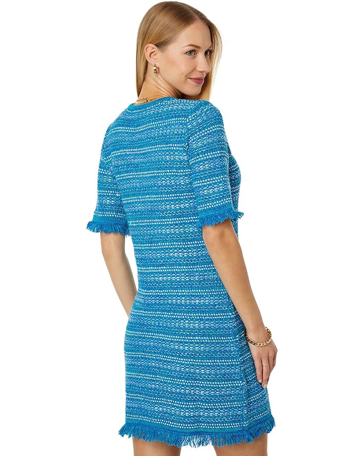 Платье Lilly Pulitzer Beckington Sweaterdress, цвет Blue Grotto Metallic Tweed