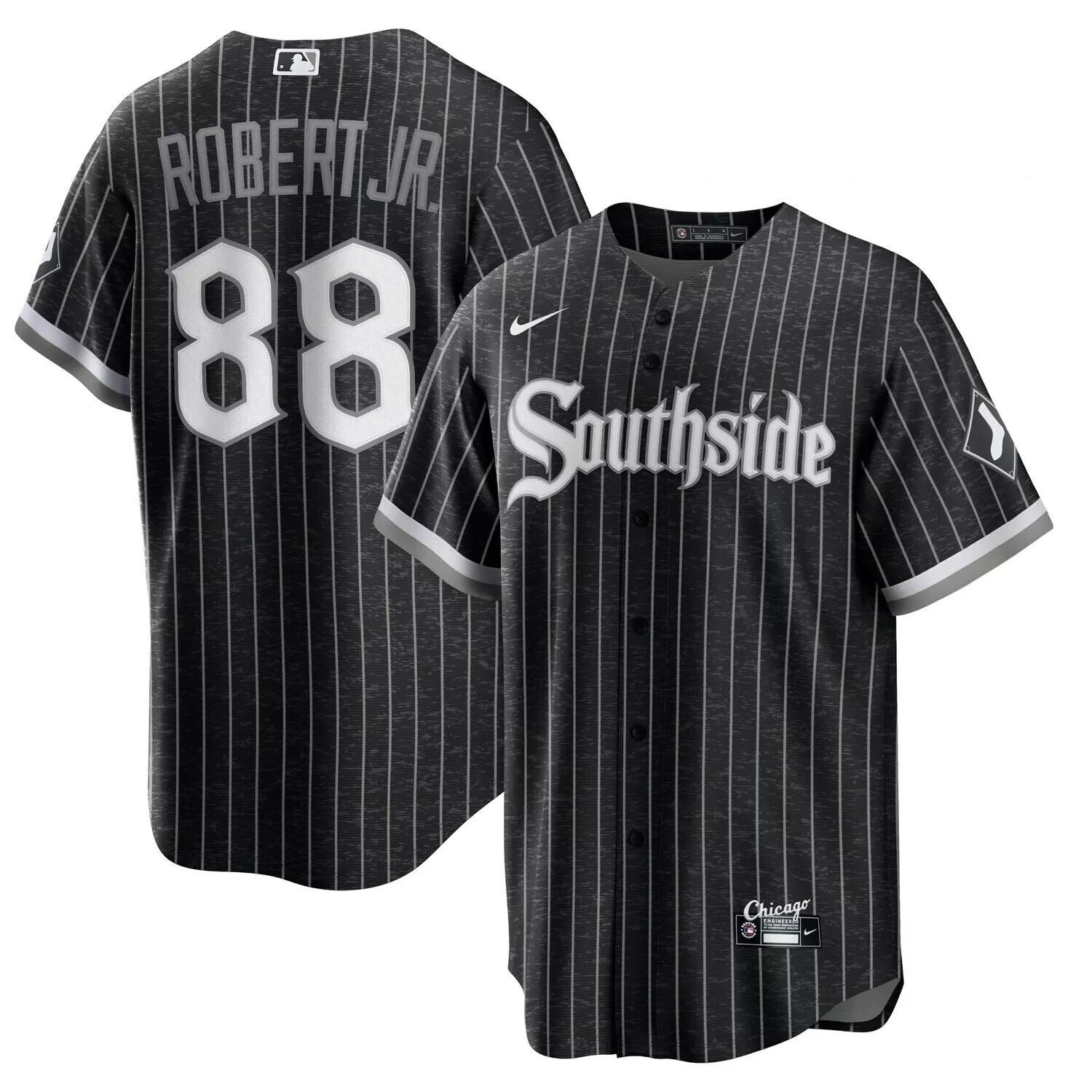 

Мужская футболка Nike Luis Robert Black Chicago White Sox City Connect Replica Player