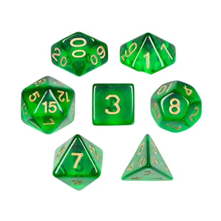 

Набор кубиков - полупрозрачный зеленый, Dice Collections (Wiz Dice)