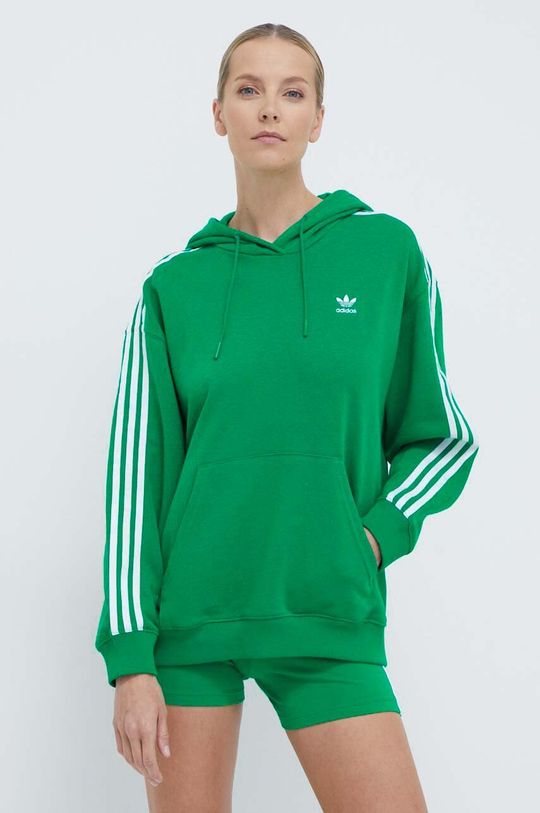 Толстовка с 3 полосками Hoodie OS adidas Originals, зеленый