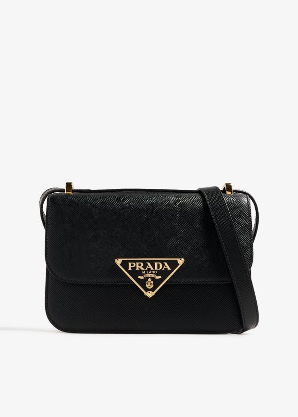 

Сумка через плечо Prada Emblème Saffiano, черный