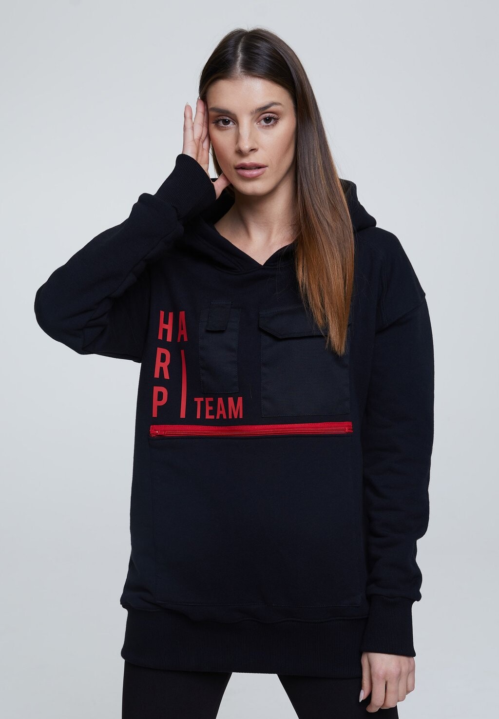 

Толстовка с капюшоном Harp Team, черный