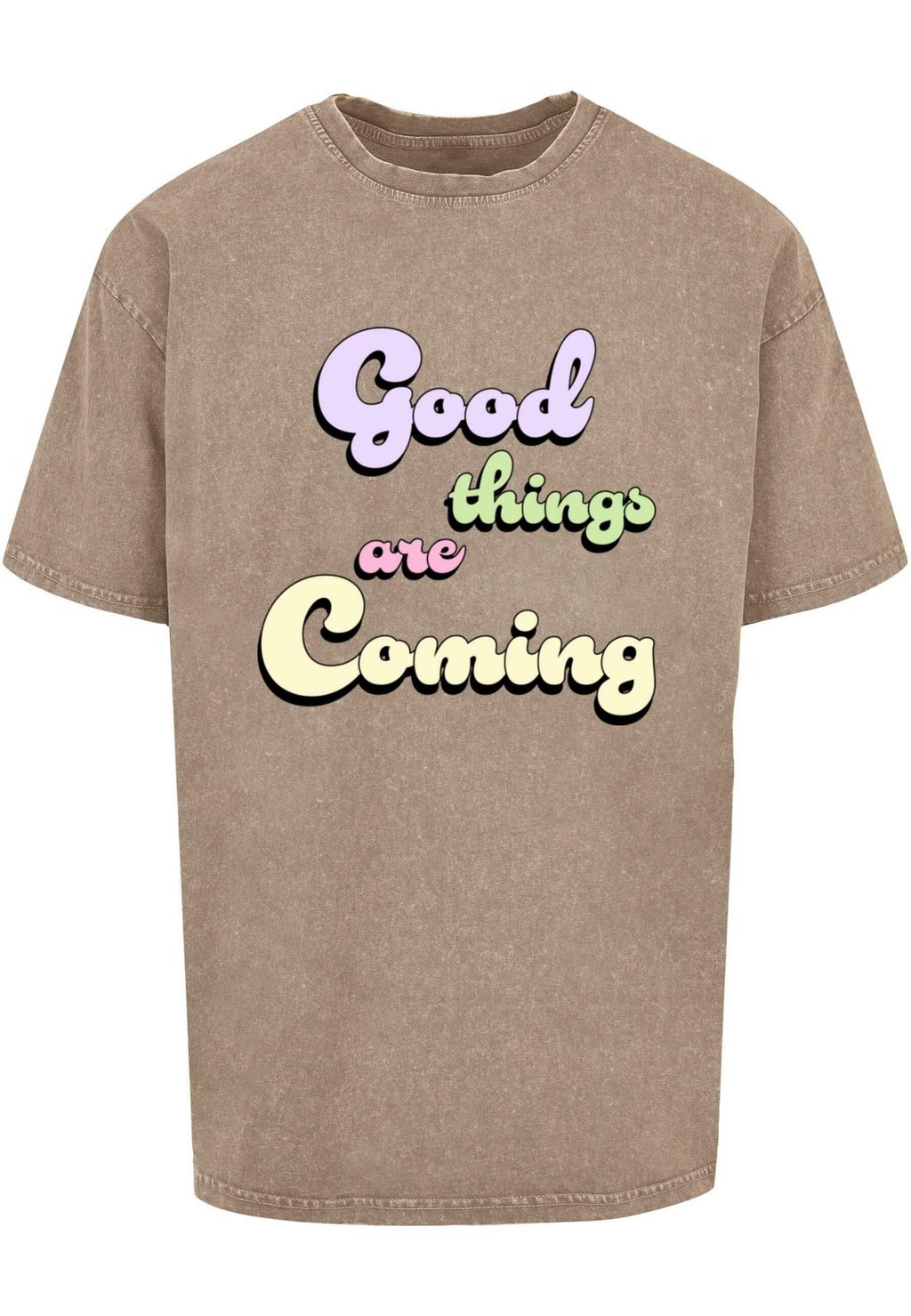 

Футболка с принтом GOOD THINGS ACID WASHED HEAVY Merchcode, хаки