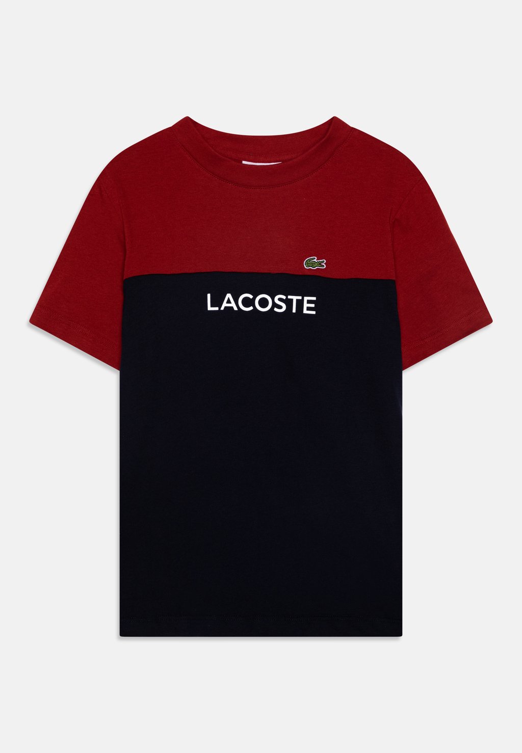 

Футболка с принтом Color Block Center Logo Unisex Lacoste, цвет orange/navy blue