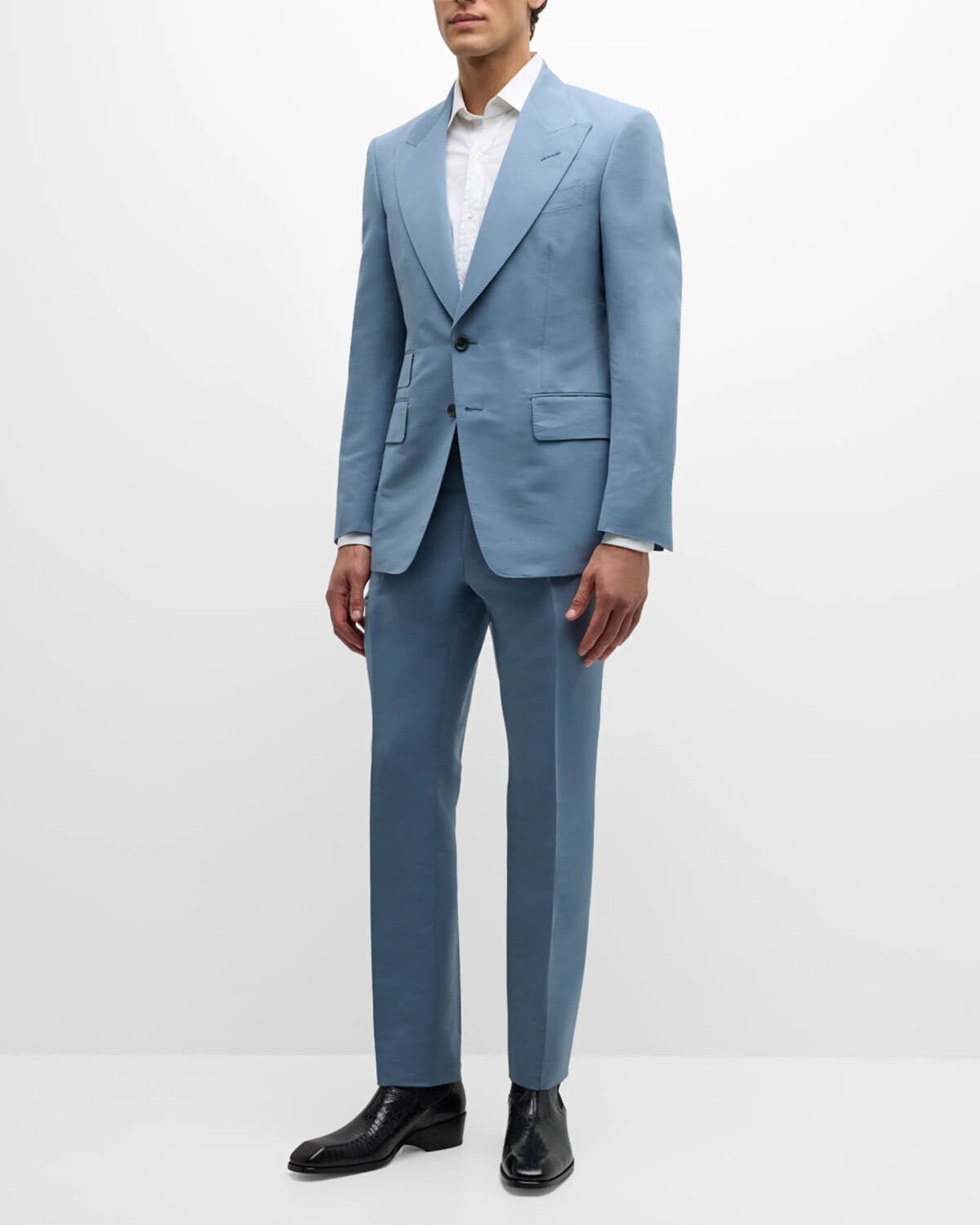 

Мужской костюм из окрашенного поплина Shelton TOM FORD, цвет Blue
