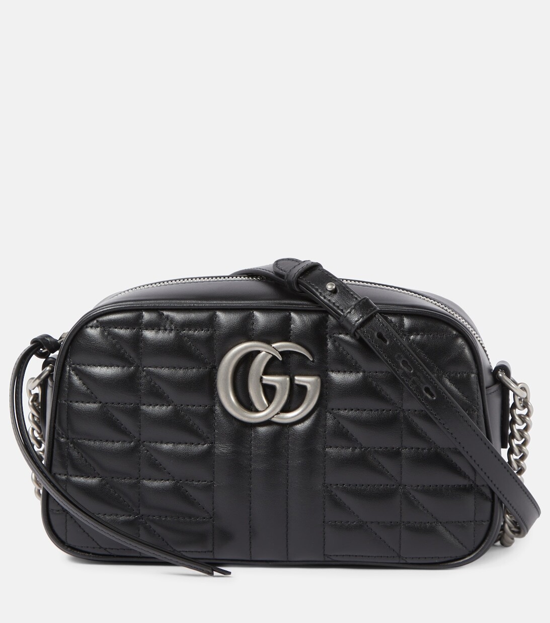 

Маленькая сумка через плечо GG Marmont Gucci, черный