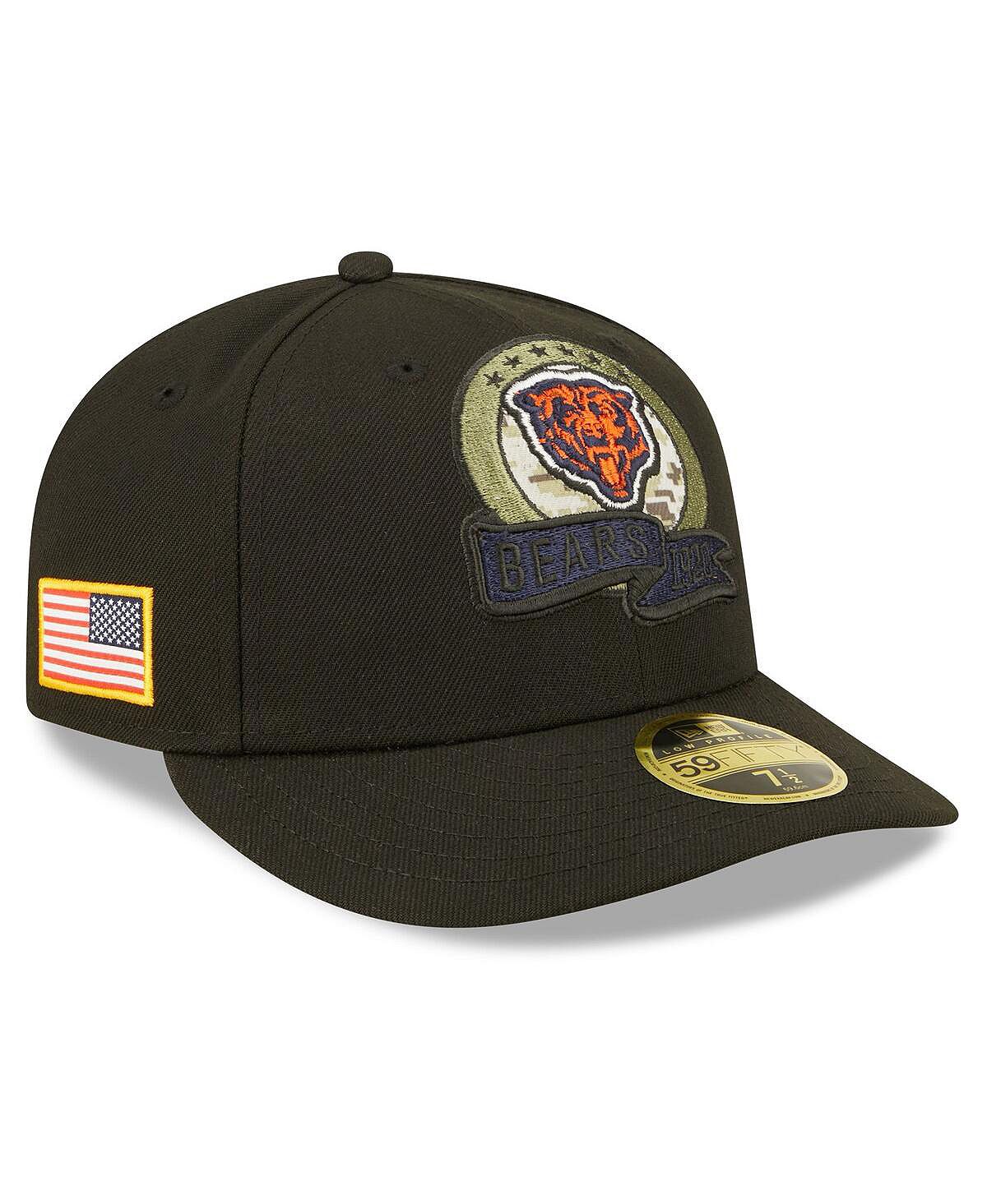 

Мужская черная приталенная шляпа Chicago Bears 2022 Salute To Service Low Profile 59FIFTY New Era