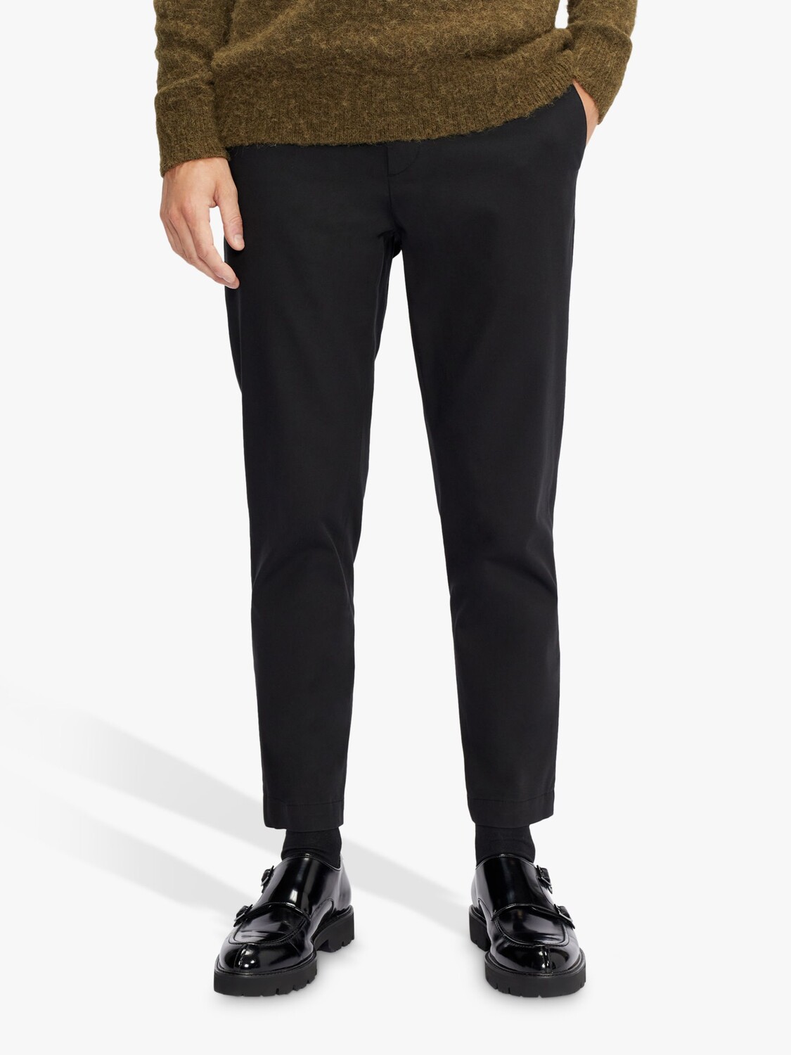 

Брюки-чиносы из хлопка и лиоцелла Ted Baker Genbee, черные, Черный