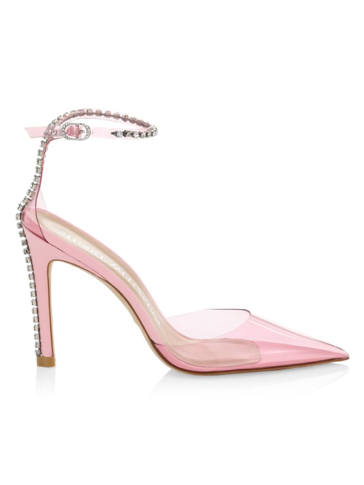 

Туфли Stuart Glam с ремешком на щиколотке из ПВХ с украшением Stuart Weitzman, цвет Light Pink