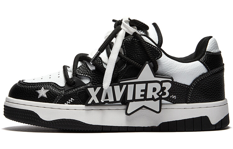 

Кроссовки Xavier3 Skateboarding Shoes Unisex Low-top Black/white, черный/белый