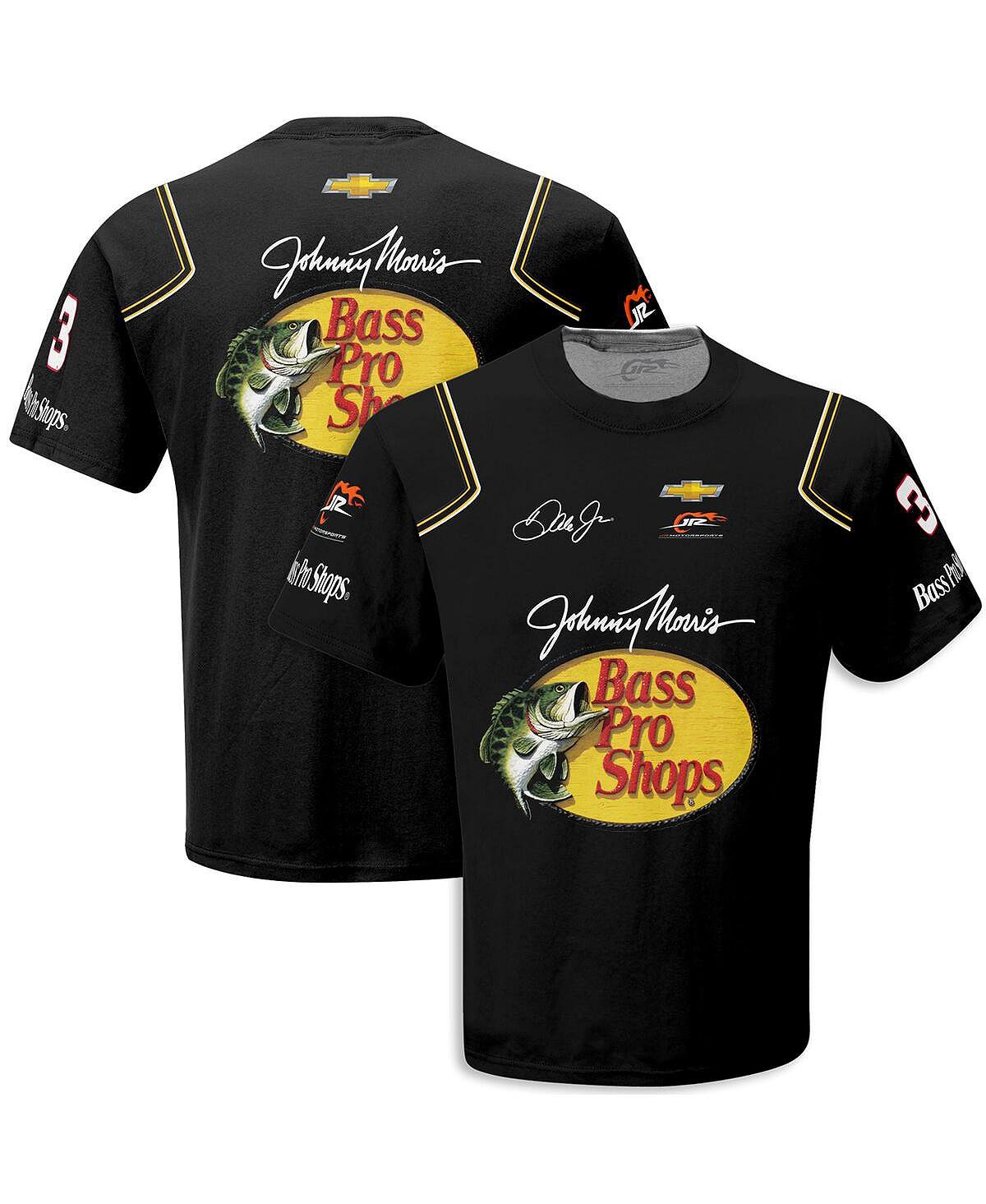 

Мужская черная футболка Dale Earnhardt Jr. Bass Pro Shops Uniform JR Motorsports Official Team Apparel, Черный