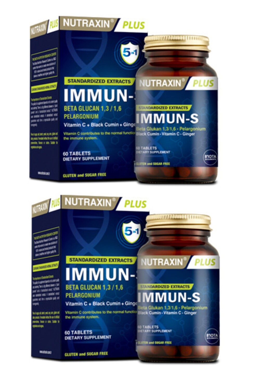

Nutraxin Immun-s 60 Таблетки X2 Шт.