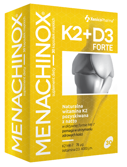 Витамин Д3 + К2 Menachinox K2+D3 Forte, 30 шт carlson витамин k2 mk 7 менахинон 7 45 мкг 180 мягких таблеток