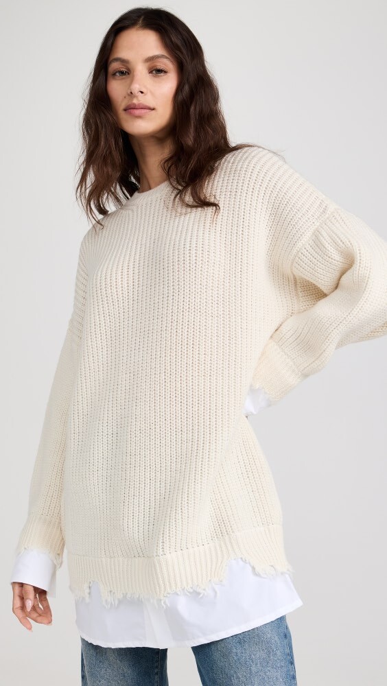 

Свитер MM6 Maison Margiela Crewneck, белый