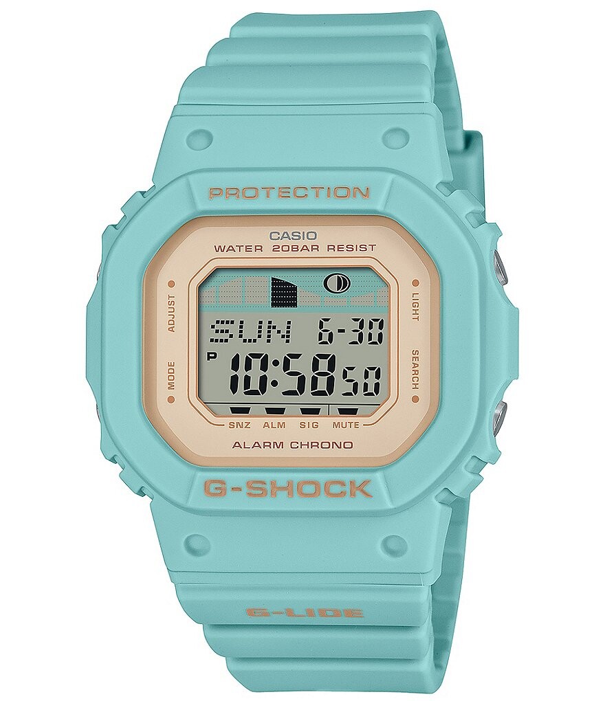 

Часы G-Shock унисекс Tidegraph Digital Aqua с полимерным ремешком, синий
