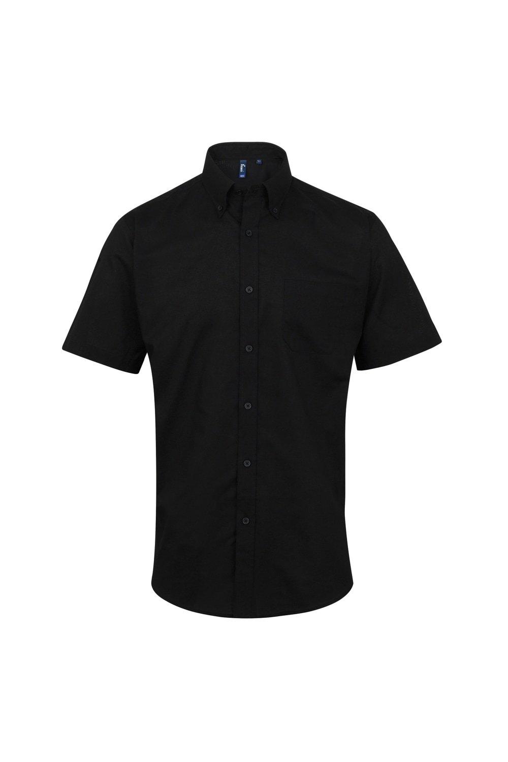 цена Оксфордская рабочая рубашка с короткими рукавами Signature Premier, черный