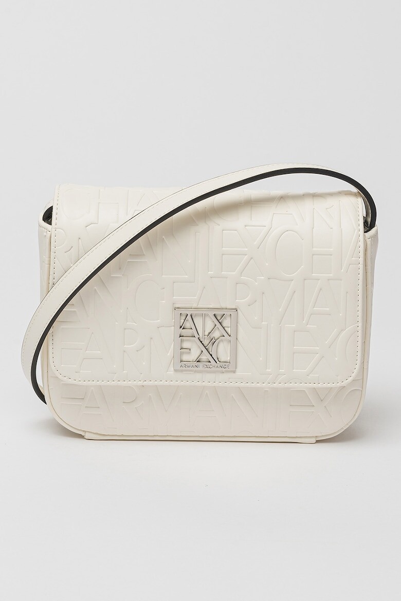 

Сумка на плечо из экокожи с тиснением логотипа Armani Exchange, белый