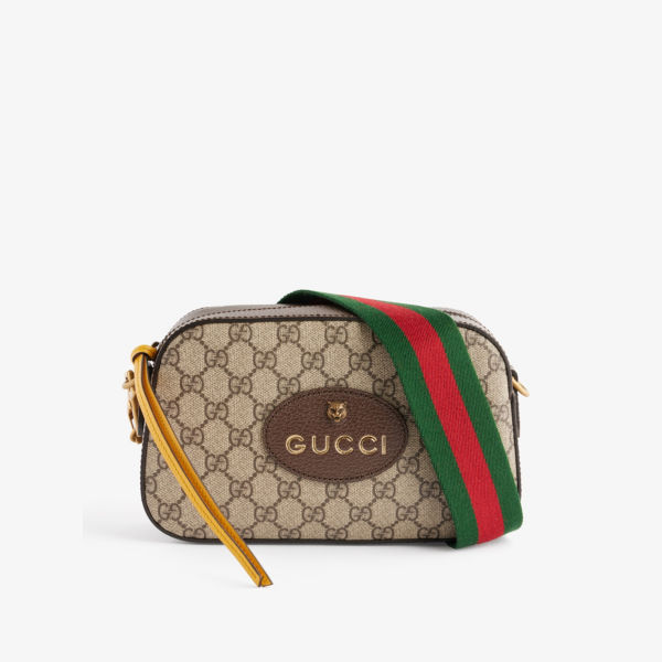 

Парусиновая сумка для фотоаппарата GG Supreme Gucci, цвет beb/nacer/crop/vrv