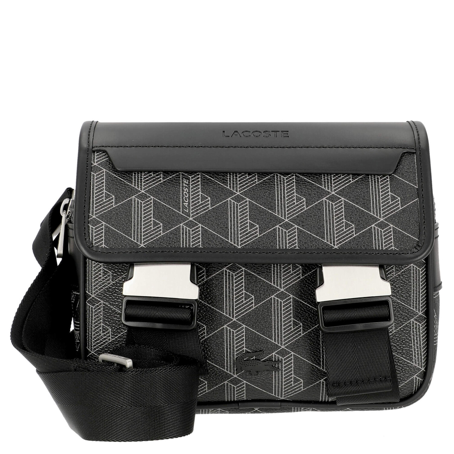 

Сумка через плечо Lacoste The Blend 21.5 cm, цвет monogram noir gris