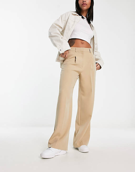 

Комбинированные широкие брюки с завышенной талией Miss Selfridge
