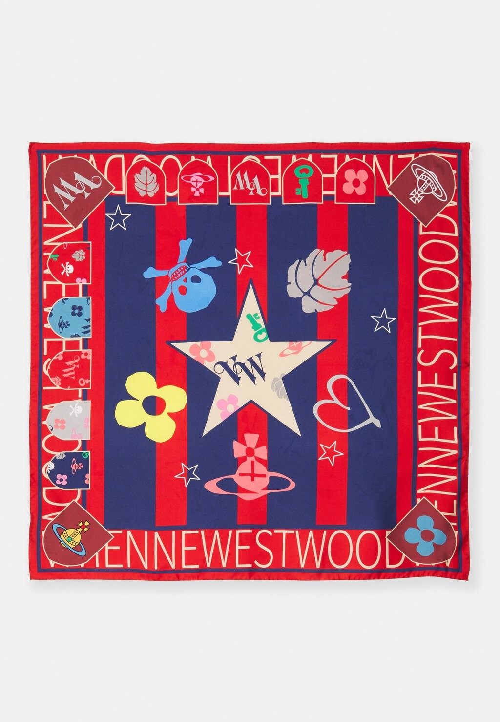 

Шарф FOOTBALL SQUARE UNISEX Vivienne Westwood, цвет navy blue