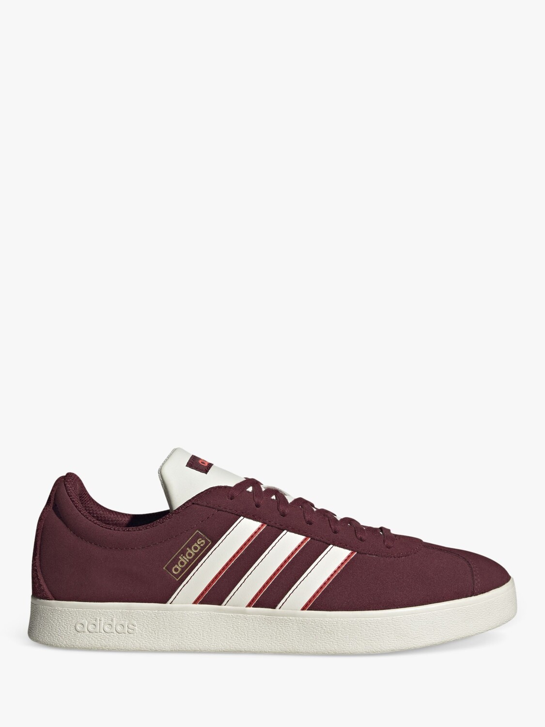 

Замшевые кроссовки adidas VL Court 2.0, бордовые