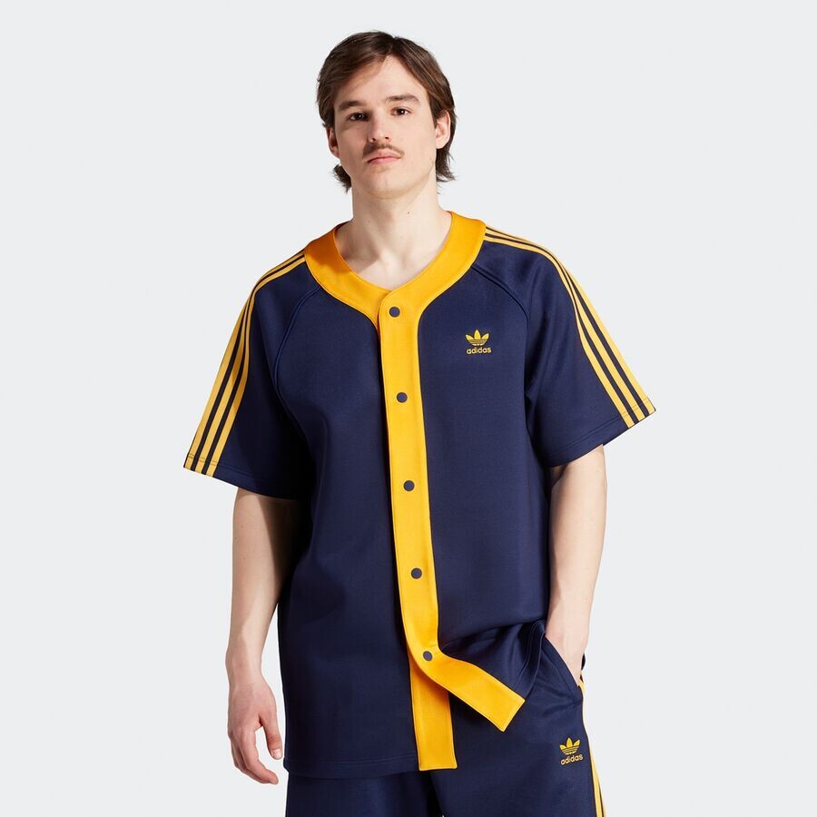 

футболка adicolor Plus adidas Originals, цвет dark blue/crew yellow