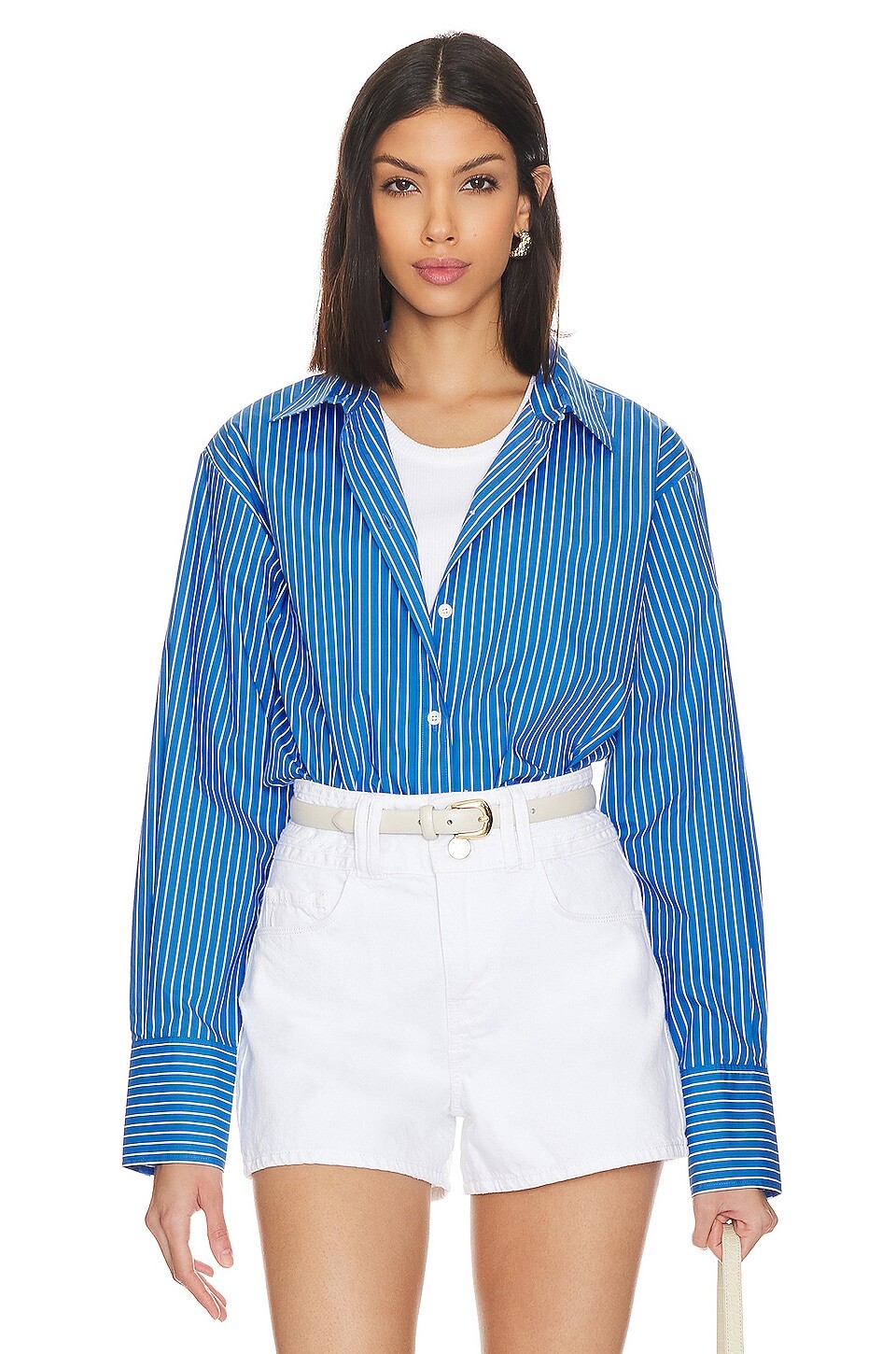 

Рубашка FRAME The Oversized in Cornflower Mulit, цвет Cornflower Multi