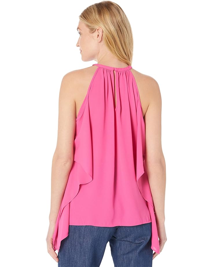 

Топ Michael Kors Cold-Shoulder Hank Hem Top, цвет Cerise