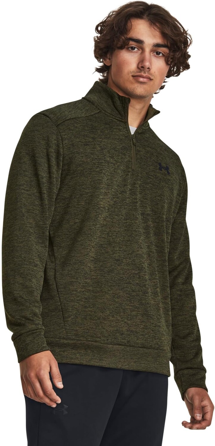 

Толстовка Armour Fleece Twist 1/4 Zip Under Armour, цвет Marine OD Green/Black/Black