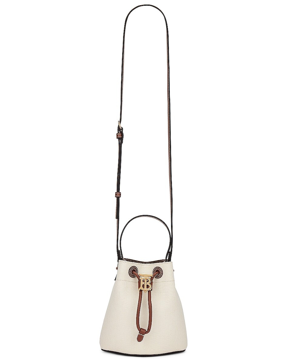 

Сумка Burberry Mini Drawstring Bucket, цвет Natural & Malt Brown