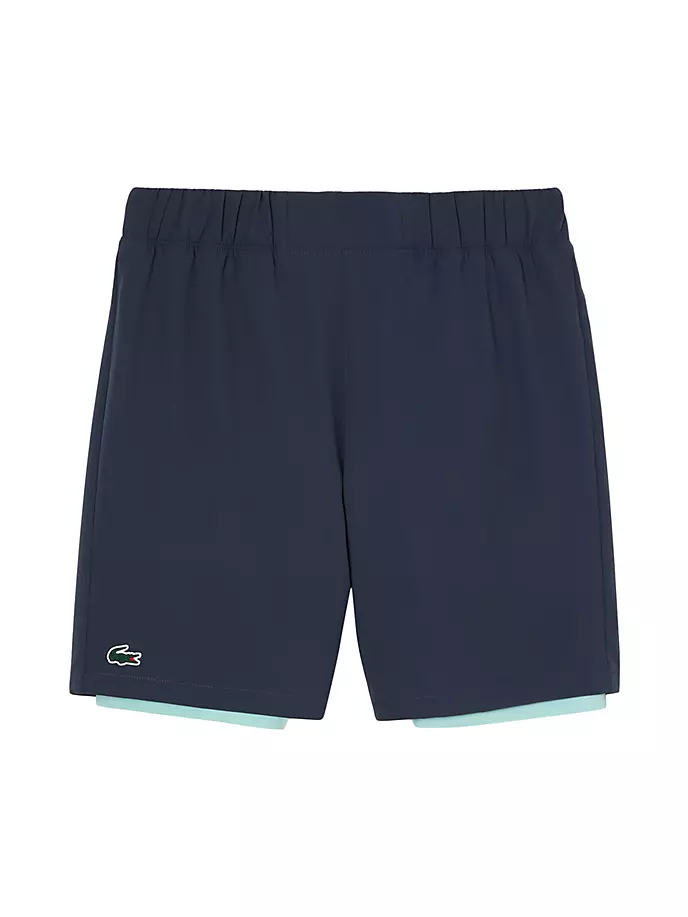 

Спортивные шорты на шнурке Lacoste, синий