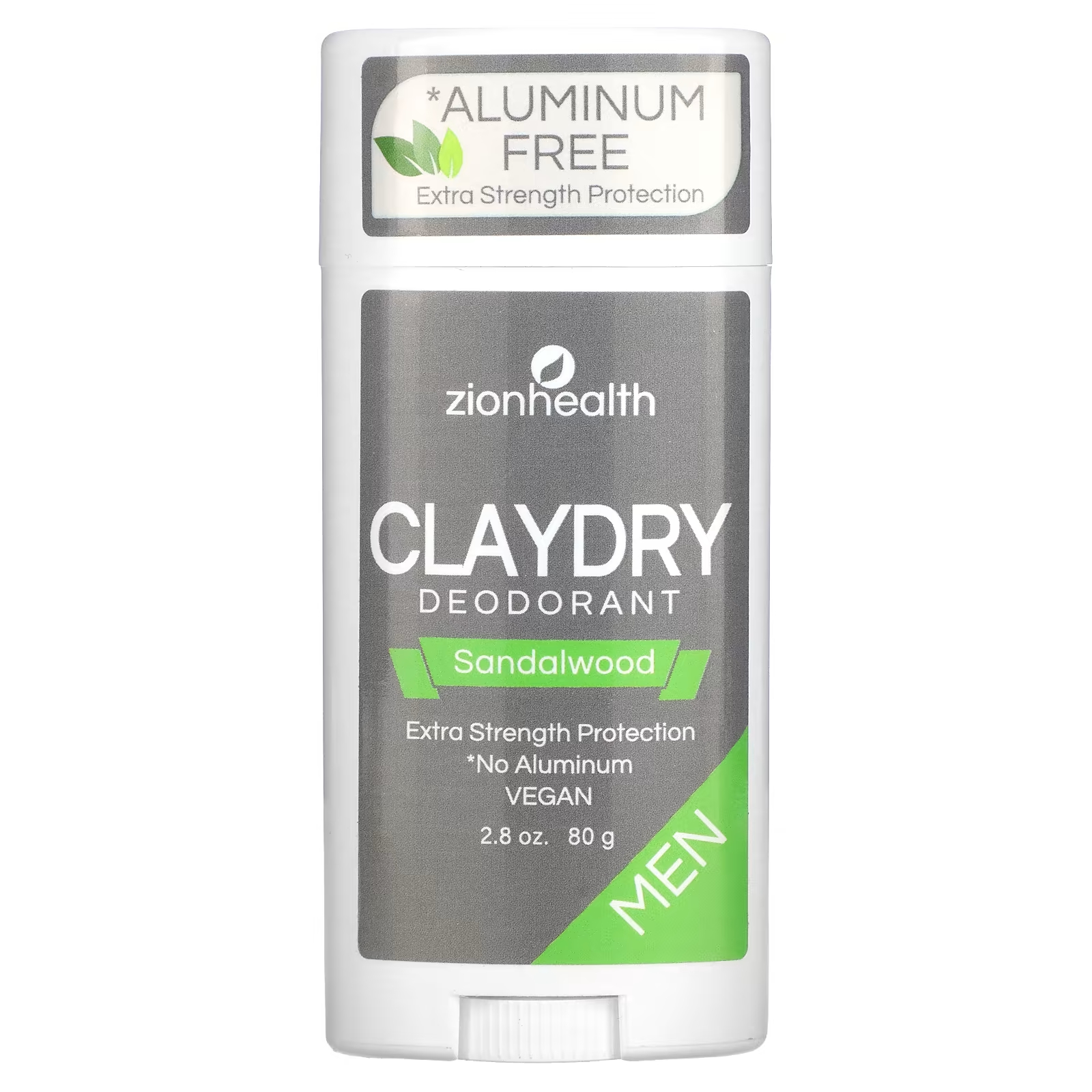 Дезодорант Zion Health Men ClayDry с сандаловым деревом, 80 г zion health claydry deodorant bold bergamot rose 2 8 oz 80 g